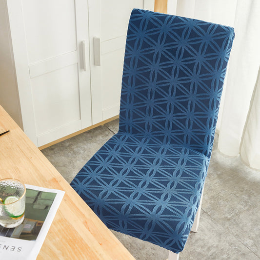 Housses de Chaises Pratiques Motif Géométrique - Bleu foncé