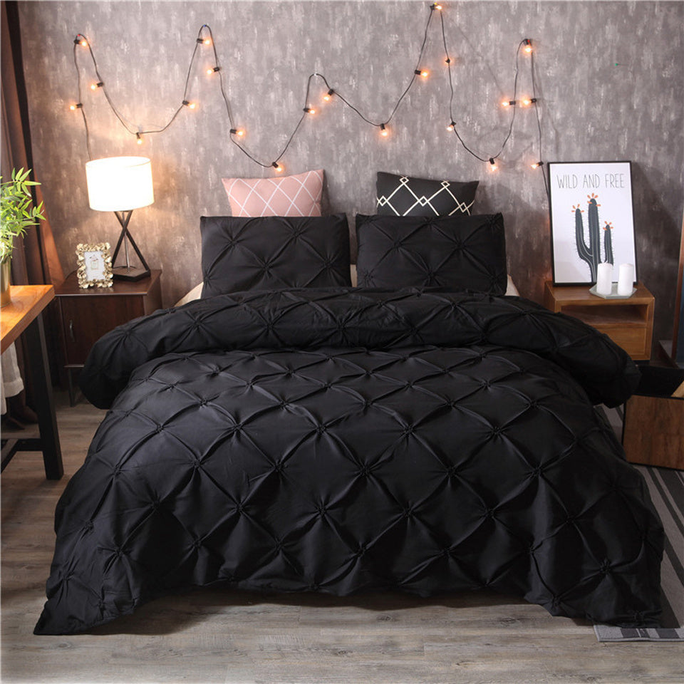 Housse de Couette Craft Home Textiles Noir Uni – Élégance et Sobriété