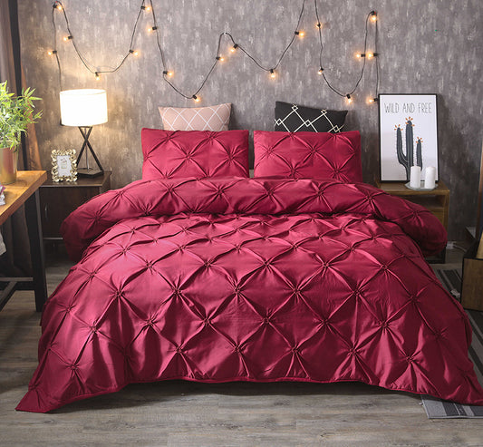 Housse de Couette Craft Home Textiles Rouge Vin Uni – Chaleur et Élégance