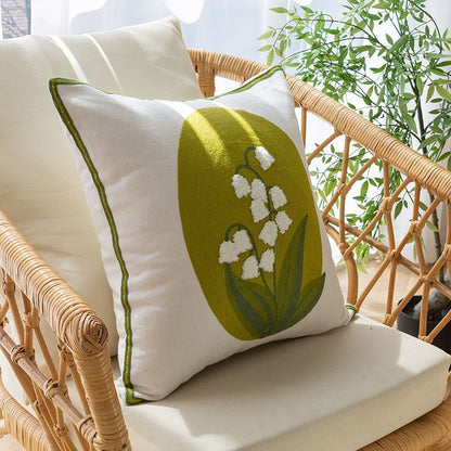 Housse de Coussin Style Nordique - Motif Floral "Lily"