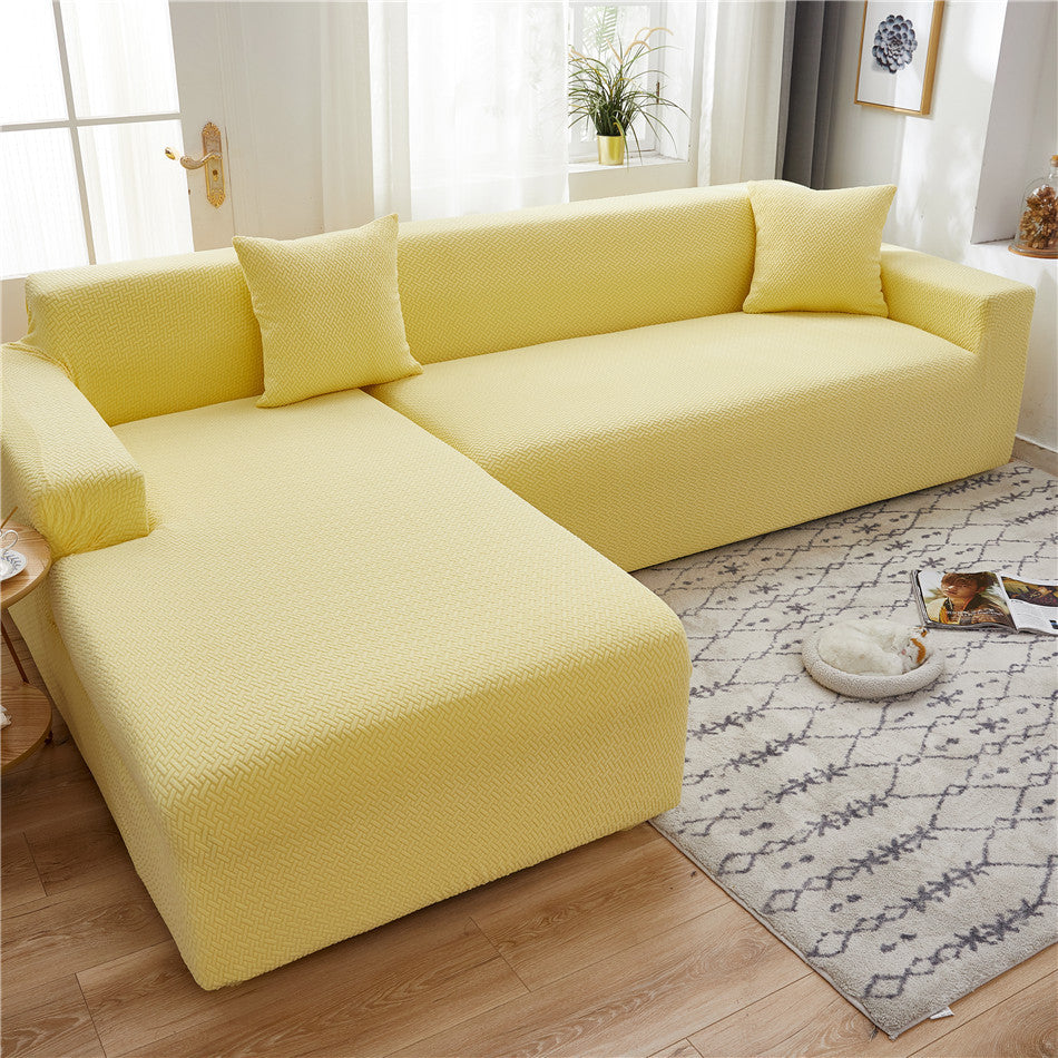 Housse en Tissu Jacquard Résistante -  Jaune