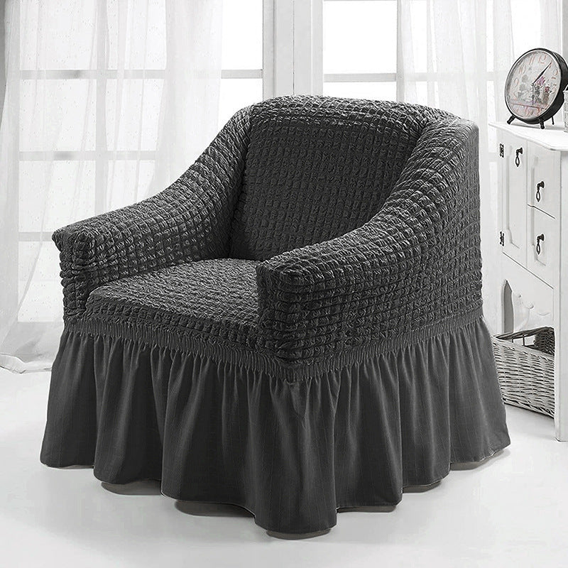 Housse de fauteuil avec Jupe SofaCharm - Gris