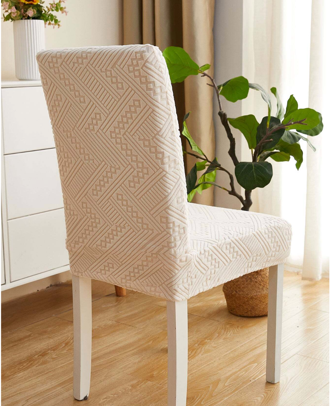 Housse de Chaise  Extensible- Beige