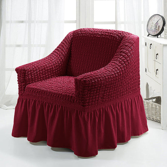 Housse de fauteuil avec Jupe SofaCharm -Rouge