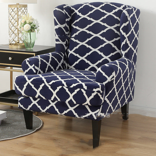 Housse de Fauteuil Extensible Imprimée -Bleu Marine