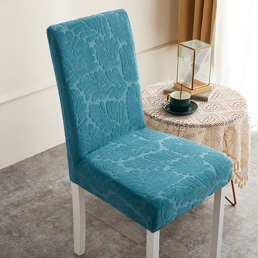 Housse de Chaise motif feuille - Bleu