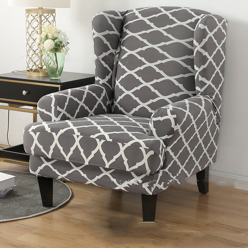 Housse de Fauteuil Extensible Imprimée -Gris