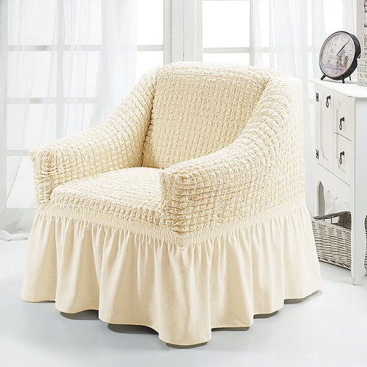 Housse de fauteuil avec Jupe SofaCharm - Beige