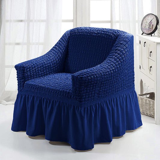 Housse de fauteuil avec Jupe SofaCharm -Bleu